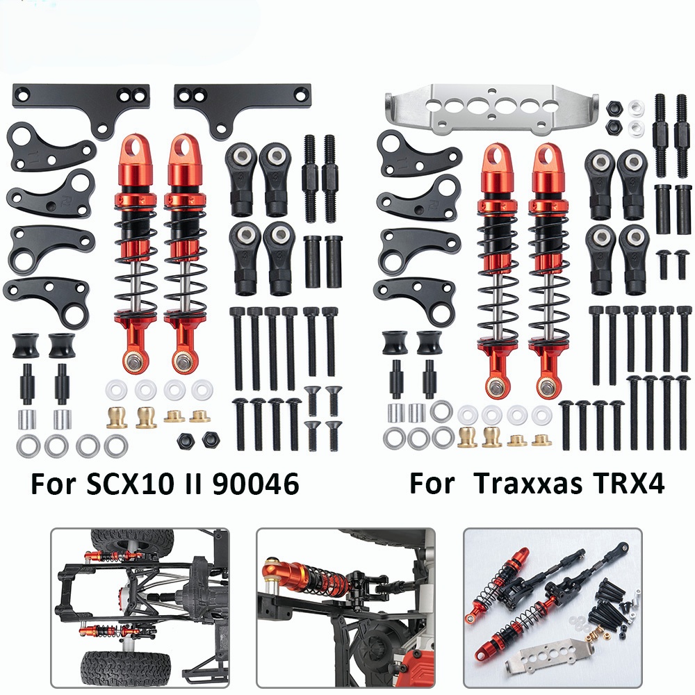 Bộ Phụ Kiện Giảm Xóc Bằng Kim Loại Cho Xe Hơi Điều Khiển Từ Xa 1/10 Crawler Axial SCX10 II 90046 Traxxas TRX4 TRX-4
