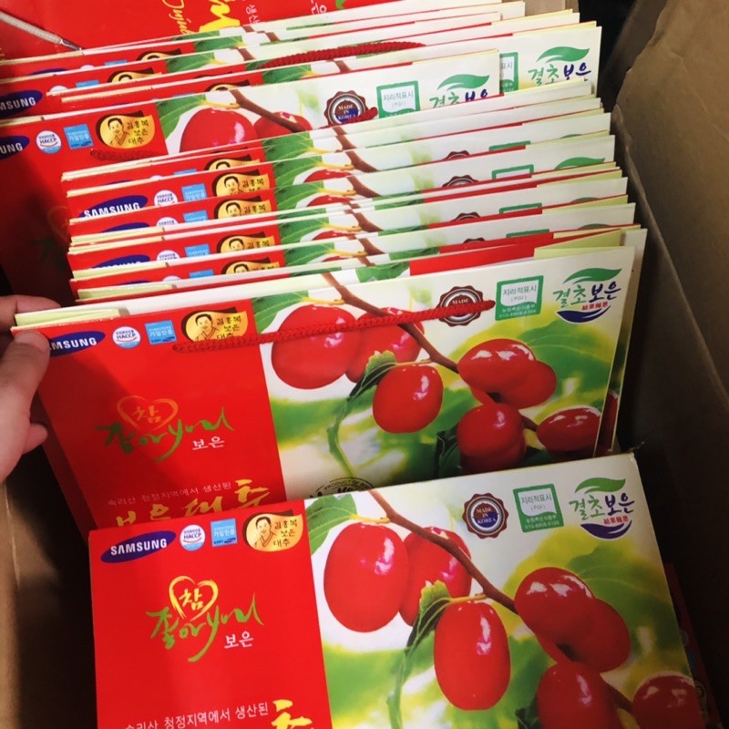 Tặng kèm túi xách TÁO ĐỎ SẤY KHÔ HÀN QUỐC BOEUN LOESS JUJUBE 1kg