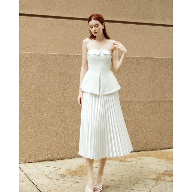 VELLE DESIGN chân váy dập li Cenna chất lụa mango cao cấp mượt mát không nhăn