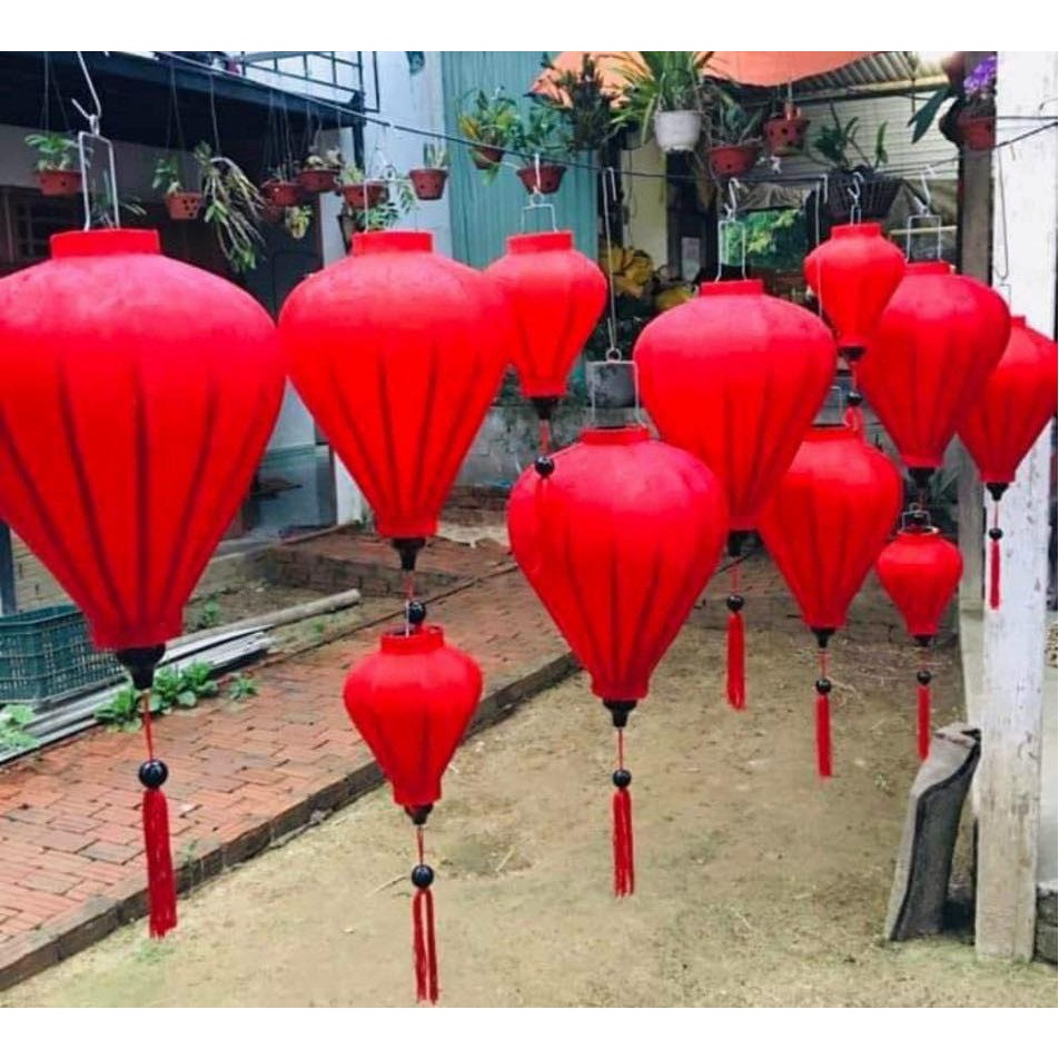 Lồng Đèn Hội An 30cm, 40cm, Lồng Đèn Trang Trí, Lồng Đèn Vải Gấm Giá Rẻ Giá Sỉ