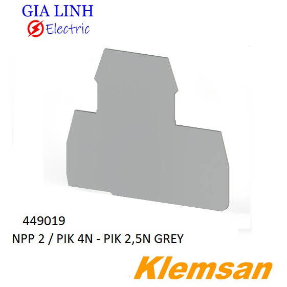 Cầu đấu dây điện dạng miếng lát AVK 2,5 RD GREY, NPP/AVK 2,5-10 GREY Termino Klemsan