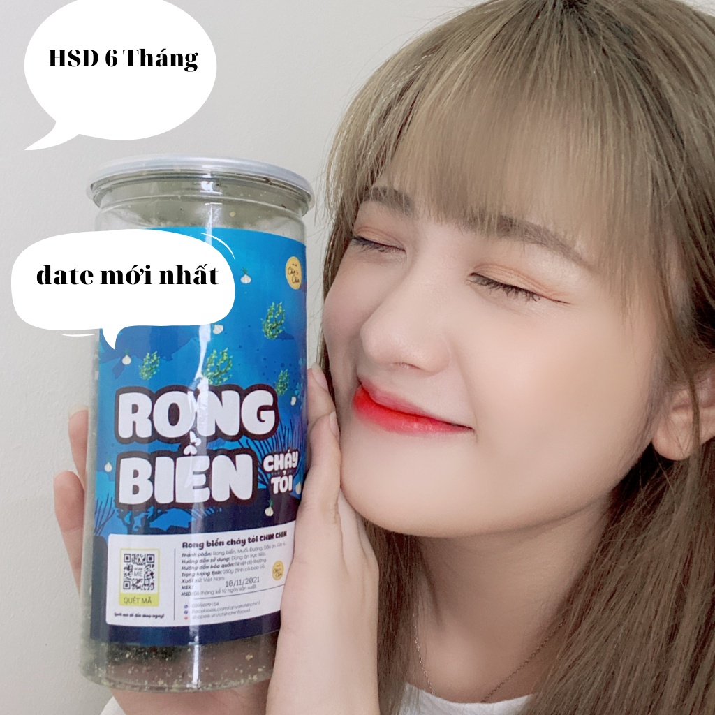 Rong biển cháy tỏi khô ăn liền hàn quốc 200g ChinChin, đồ ăn vặt Hà Nội bổ dưỡng giao hàng hoả tốc 1h