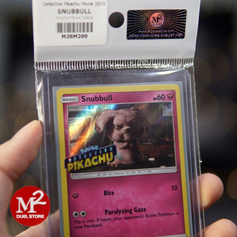 Lá bài Pokemon TCG - Snubbull SM200 - Thuộc phim điện ảnh Detective Pikachu - Sword &amp; Shield - Giao hàng như ảnh