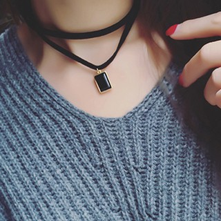 Vòng cổ choker đá đen-CK18