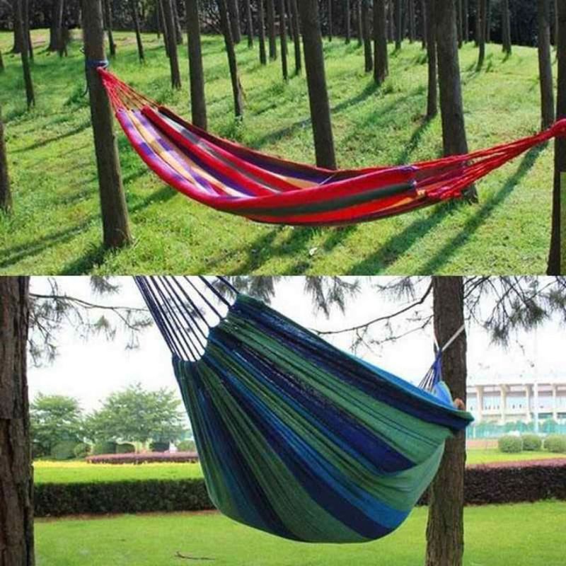 Võng Du Lịch Sợi Vải Đan Canvas Size 280Cm - Võng Nhiều Màu Cắm Trại, 8Dã Ngoại, Gấp Gọn (Kèm Túi, Dây)