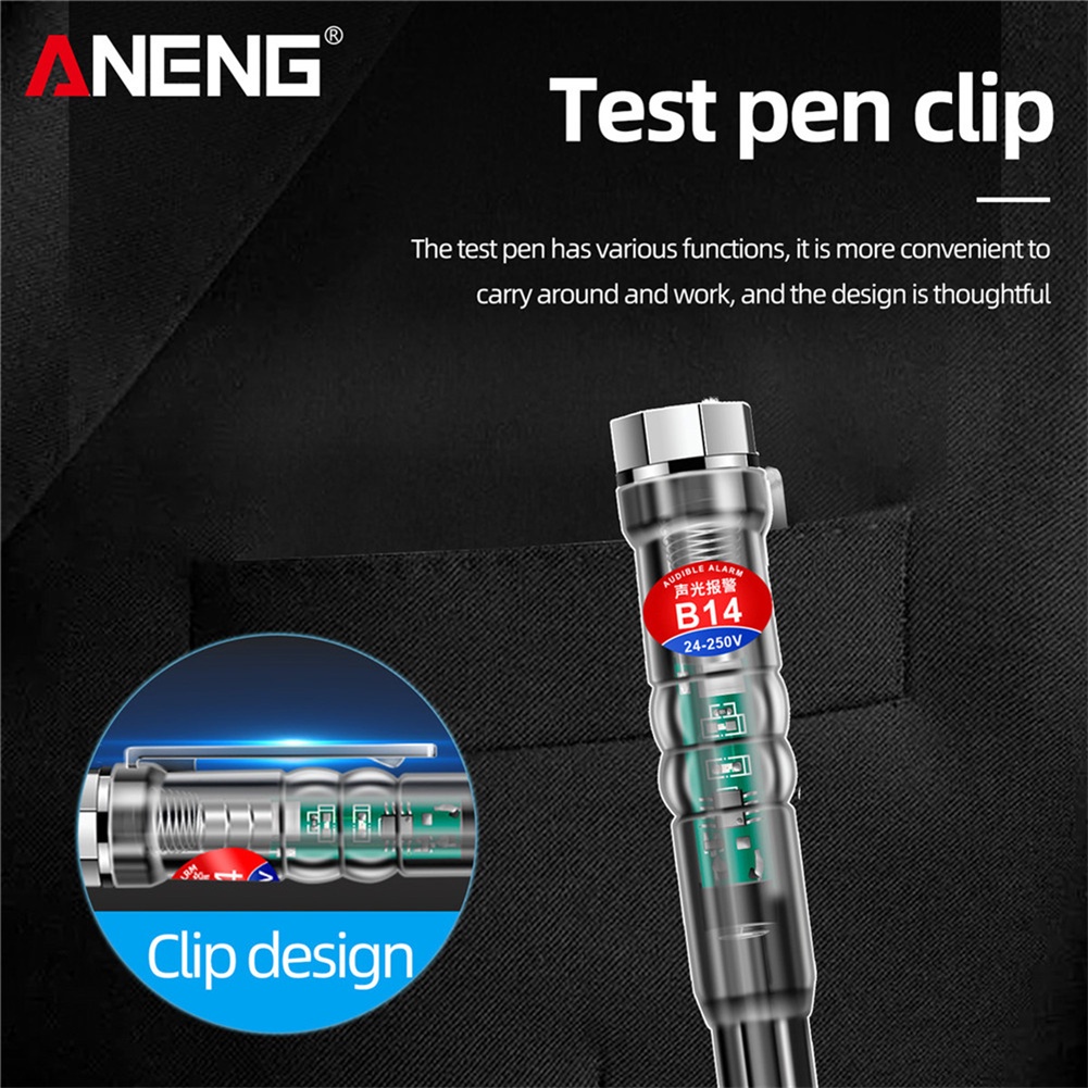 Mới Bút Thử Điện Tua Vít 24-250V Điện Áp Máy Phát Hiện Beeping Bút Điện Áp Thông Minh Báo Mạch Bút Thử Điện Tua Vít