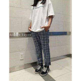 QUẦN CARO XANH SỌC TRẮNG - PLAID PANTS - ẢNH THÂHT TỰ CHỤP