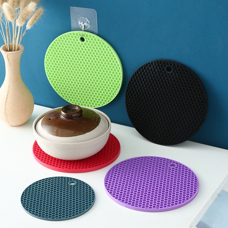 Giá Đỡ Nồi Bằng Silicon Cách Nhiệt Chống Trượt Đa Năng Hình Tổ Ong