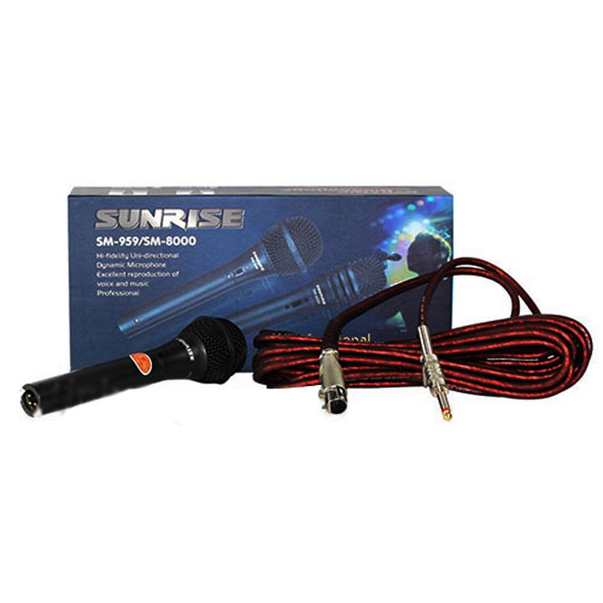 [Mã ELHACE giảm 4% đơn 300K] Micro có dây Sunrise SM-959 (Đen)