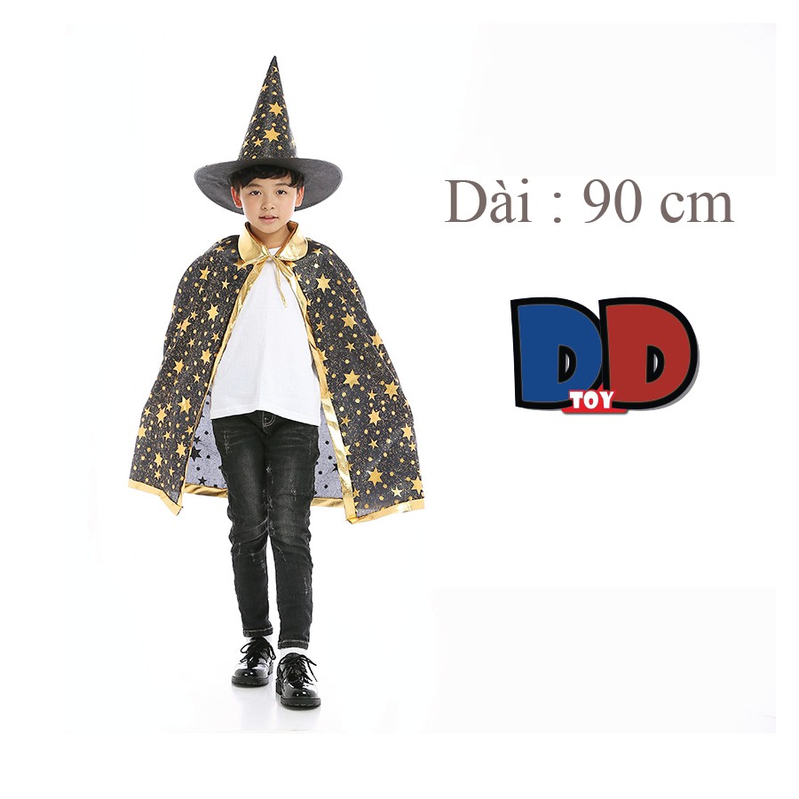 Cosplay phù thủy cho bé cùng Áo choàng kèm mũ hoá trang haloween