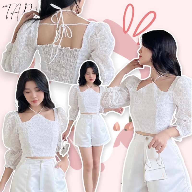 Áo xốp cột nơ - TK999