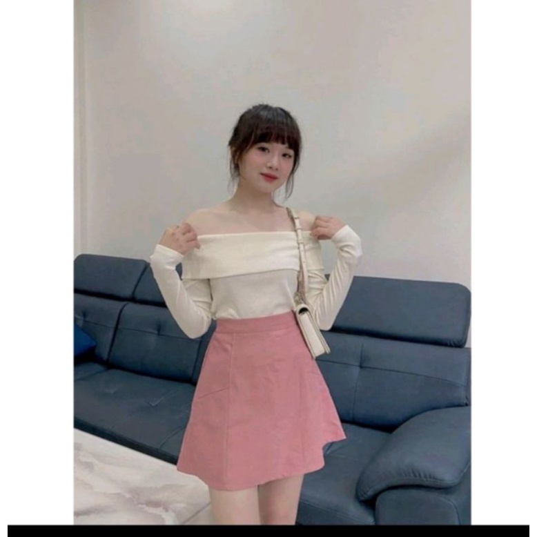 ÁO LEN TĂM TRỄ VAI THU ĐÔNG SEXY - CT2222