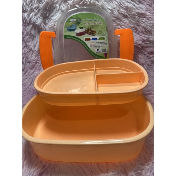 HỘP CƠM 2Ngăn Chữ Nhật Trung Việt