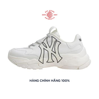 [CHÍNH HÃNG]  Giày Sneaker Thể Thao Nam Nữ MLB Bigball Chunky A NY Trắng (White)