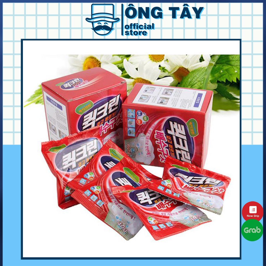 Hộp 5 Gói Bột Thông Cống Hàn Quốc Siêu Mạnh, Thông Tắc Cống Bồn Cầu, Bồn Rửa Bát
