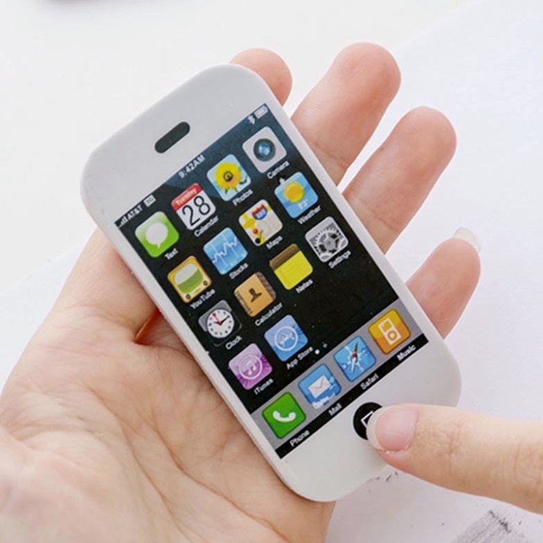 Cục Tẩy iphone nhỏ 5cm đáng yêu - Gôm tẩy bút chì Iphone sạch hình điện thoại dễ thương