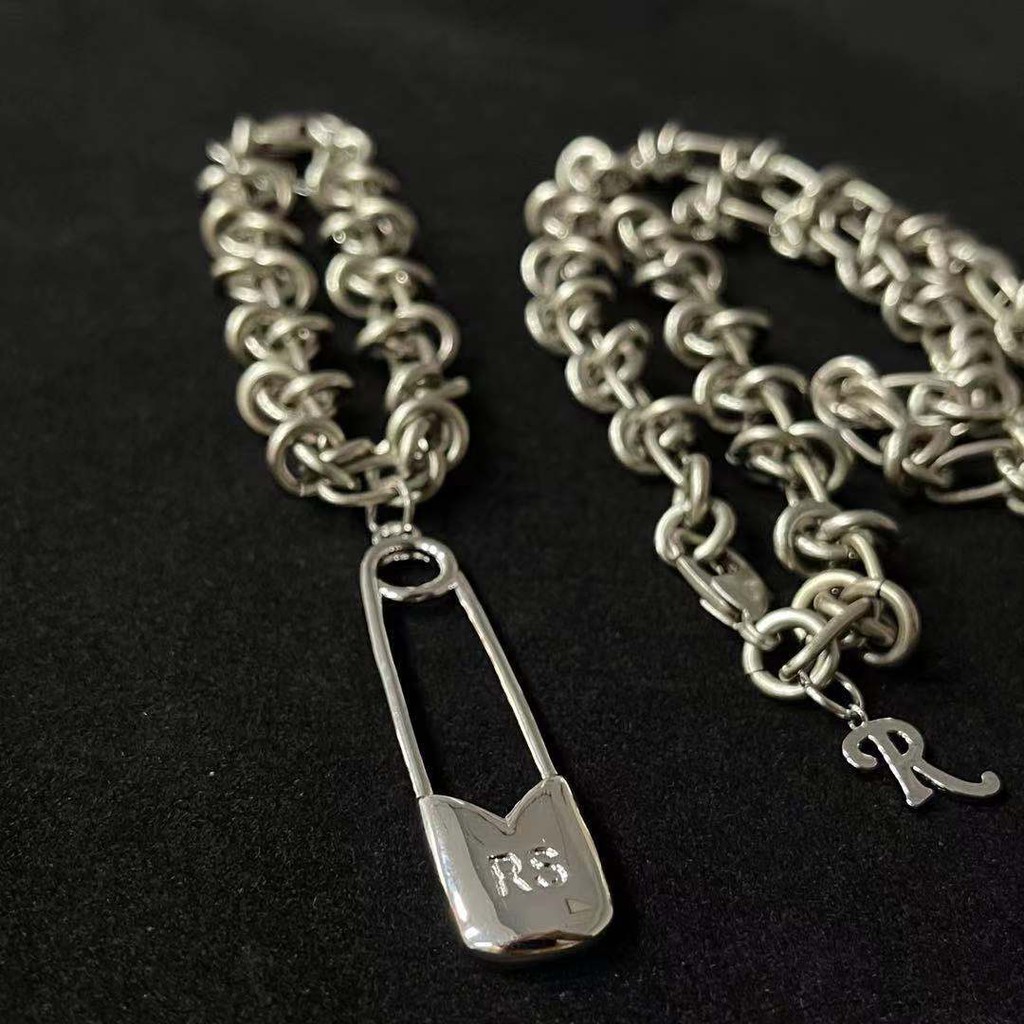 Vòng tay & vòng cổ R@f Simons safety-pin knot chain bracelet ss21
