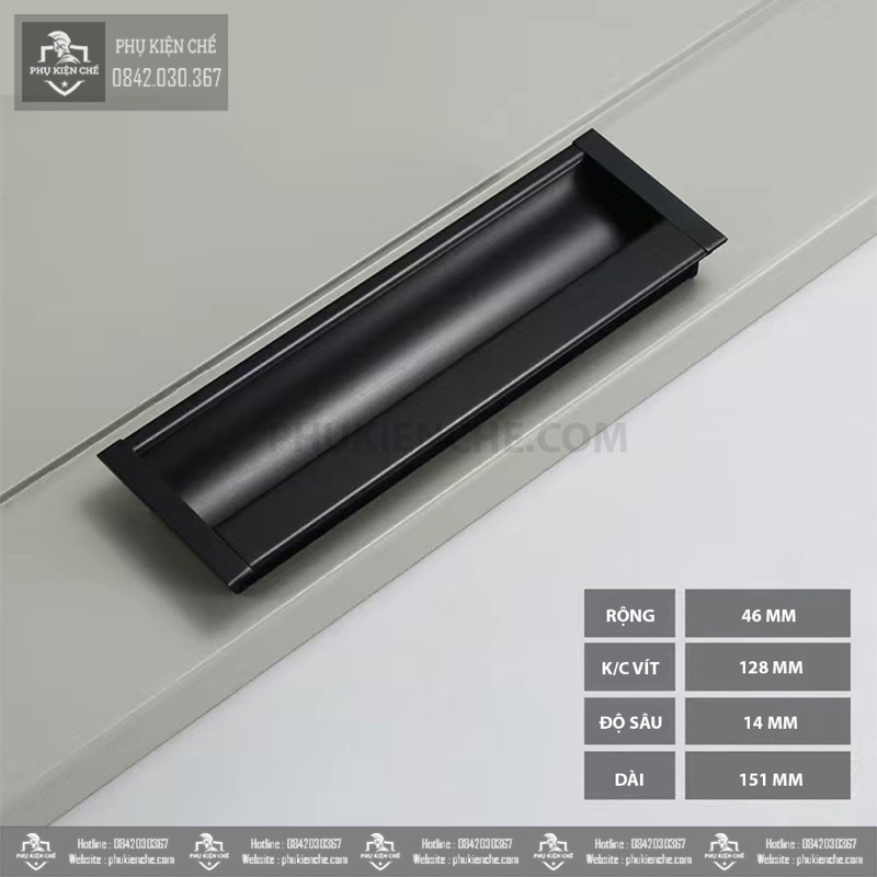 Tay nắm âm ,tủ bếp , tủ quần áo bảo hàng 24 tháng tay nắm hơp kim nhôm cao cấp