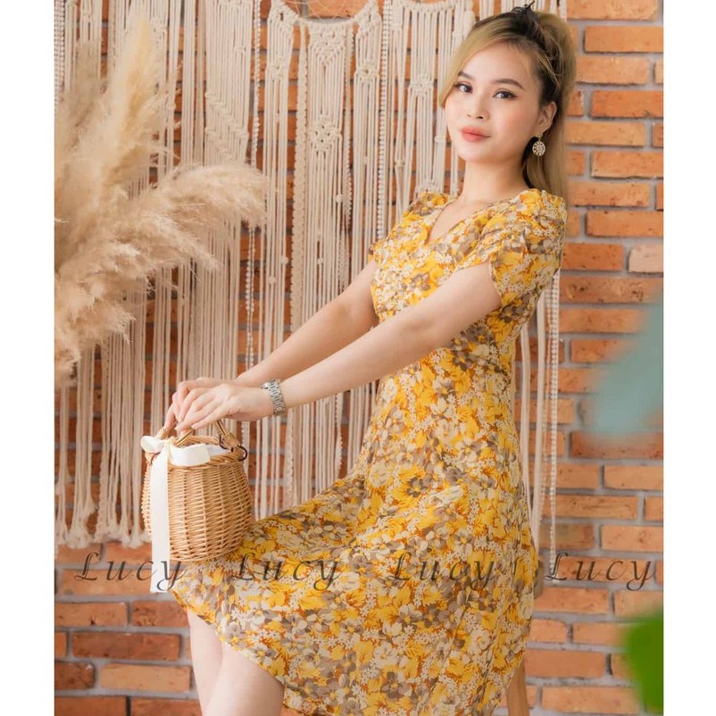 [Mã FAGREEN1505 giảm tới 30K đơn 99K] Đầm nữ vải voan dáng xoè mã Nemo 0471 Váy Lucy