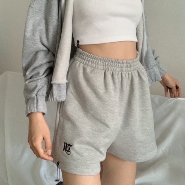 Quần Short M Tiệm Mềm Croptop Đen/Xám/Be/Xanh Lá