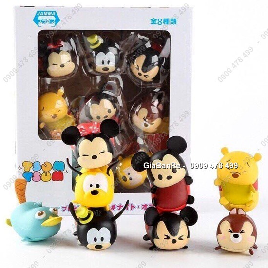 Bộ 8 Nhân Vật Tsum Tsum Cao Cấp - Disney - 7963a