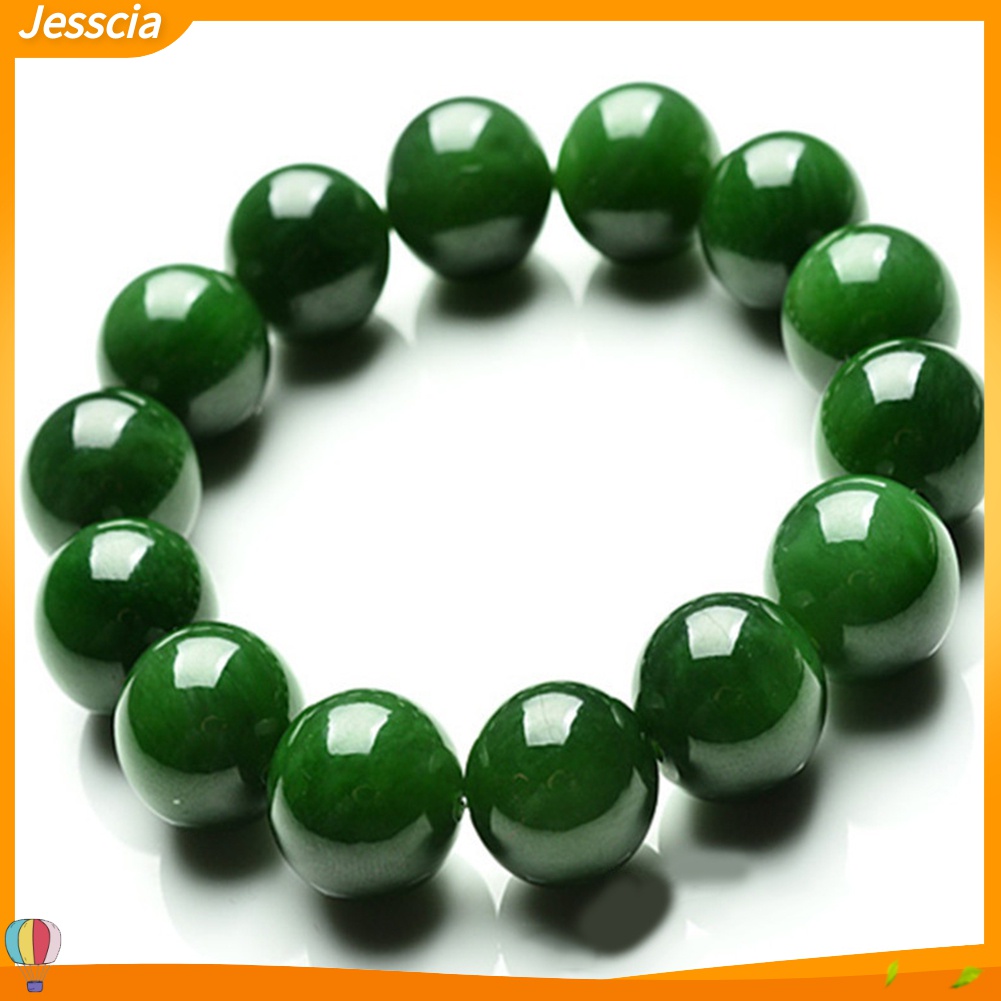 Jessica| Vòng Tay Chuỗi Hạt Đá Ngọc Bích Xanh Đậm 10mm