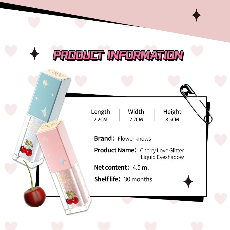 Nhũ mắt FLOWER KNOWS dòng Cherry Love màu sắc thời trang 4.5ml | BigBuy360 - bigbuy360.vn