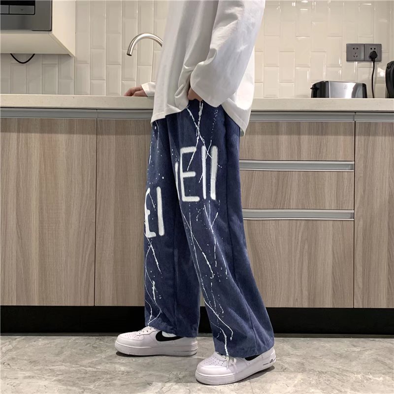 Quần ống suông Nam Kẻ Sọc Thời Trang Hàn Quốc quần jogger thể thao nam