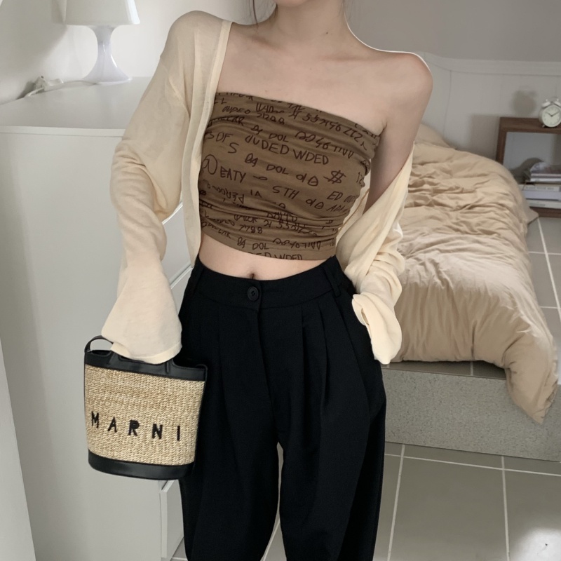 Áo Ống Không Tay In Chữ Thời Trang Mùa Hè Dành Cho Nữ