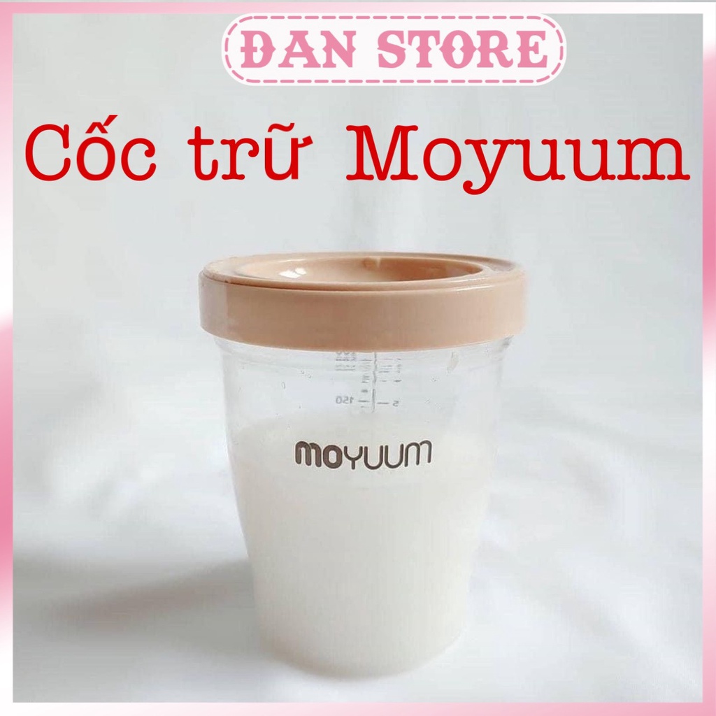 Cốc trữ sữa, đồ ăn dặm Moyuum 130-180-240ml Hàn Quốc, cốc trữ Moyuum cao cấp hàn Quốc chính hãng