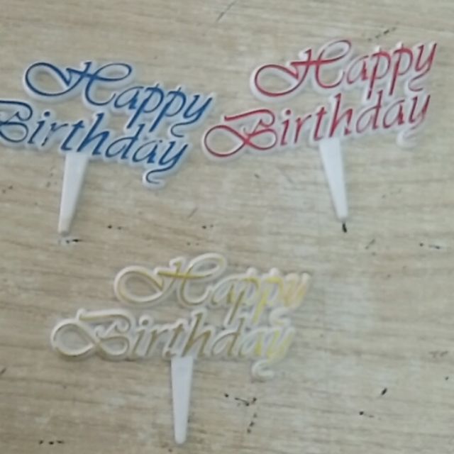 Chữ HPBD cắm bánh