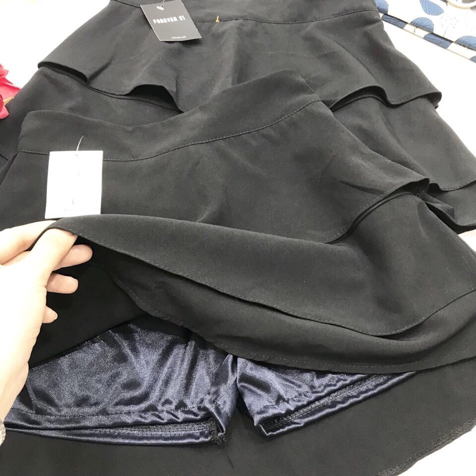 Chân váy tầng vải tuyết mưa bao chất