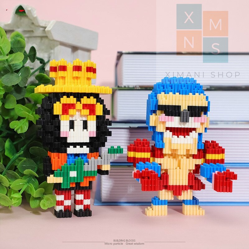 12 Mẫu Mô Hình Lắp Ráp Lego One Piece 3D Anime Nhân Vật Luffy Zoro Nami Sanji Chopper Robin Franky Brook Robin Sanji