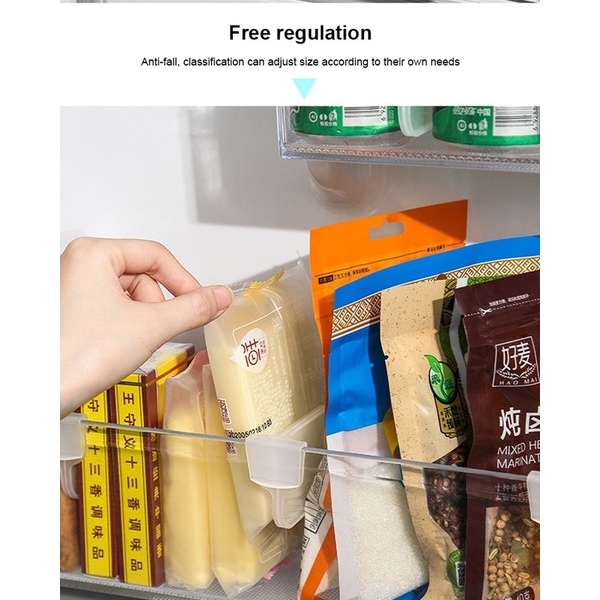 Khay Nhựa Phân Ngăn Có Thể Điều Chỉnh Cho Tủ Lạnh Nhà Bếp