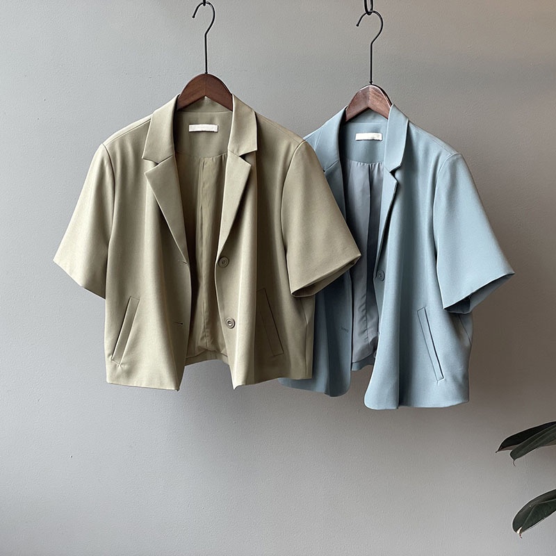 Áo Khoác Blazer Nữ Ngắn Tay Dáng Ngắn Công Sở Thanh Lịch Thời Trang Sugal AO KHOAC NU 002V1