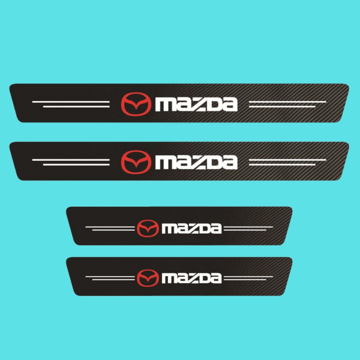 [BỘ 4 MIẾNG] Dán Chống Trầy Xước, Bảo Vệ Bậc Cửa Xe Hơi, Xe Ô Tô Bằng Sợi Carbon Bền Đẹp Có Logo Theo Hãng | BigBuy360 - bigbuy360.vn