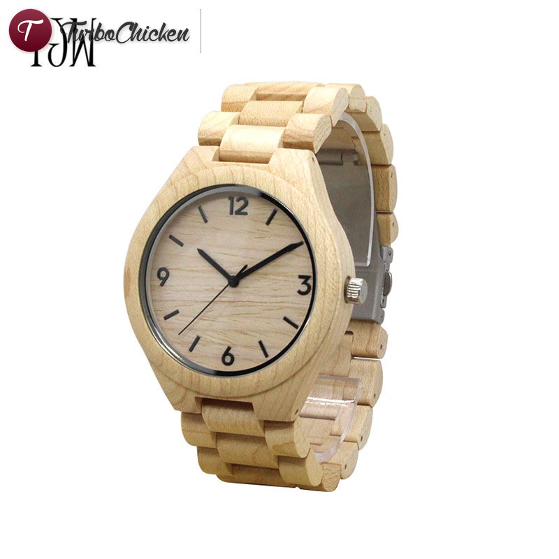 #Đồng hồ đeo tay# Simple Fashion Nature Wood Watch Analog Sport Bamboo  Genuine For Men Women  Wooden Bamboo watch