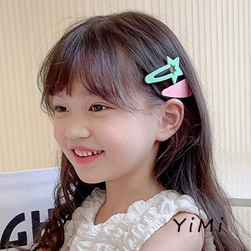 Set 6 Kẹp Tóc Màu Sắc Kẹo Ngọt Kiểu Dáng Đơn Giản Cho Nữ