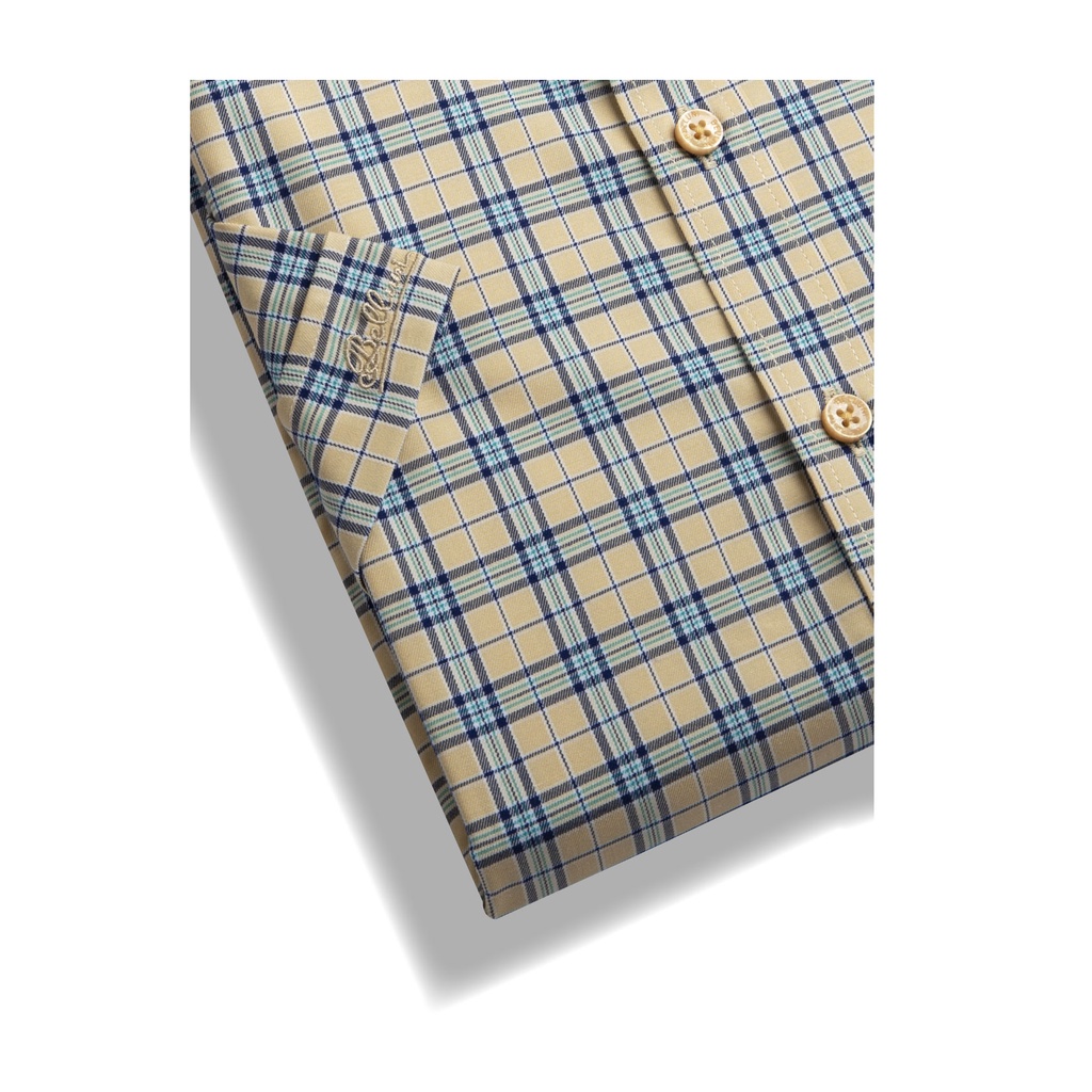 Áo sơ mi nam ngắn tay BELLUNI Hoạ tiết caro - ANS.BPS.BE.206.Y1