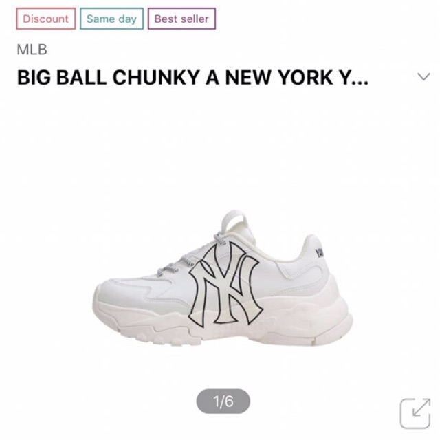 (Mình xách tay chính hãng) Giày MLB New York Sneakers (BIG BALL CHUNKY P)
