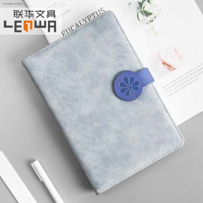 Sổ Tay Da Lenwa Notebook Ghi Chép Nhật Ký, Lên Kế Hoạch - Khuy Bấm Nam Châm