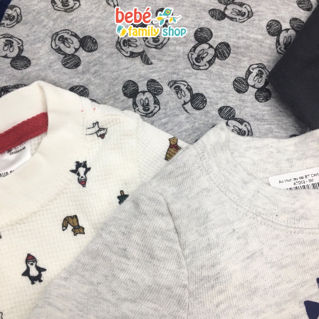 [Size 9-12M] Áo thun bé trai tay dài Carters/ áo thun bé trai dài tay thun cotton xuất dư - ATD - bebefamilyshop