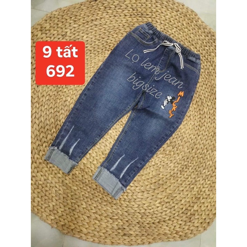 Quần jean nữ bigsize 9 tất 55kg - 95kg/lưng chum | BigBuy360 - bigbuy360.vn