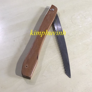 01 cái - 38cm cưa cành cán gỗ xếp gọn - cưa cầm tay cán xếp