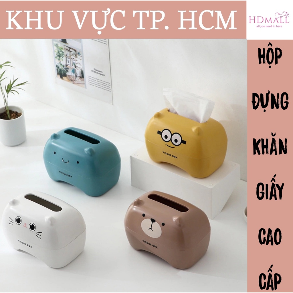 Hộp Đựng Khăn Giấy Để Bàn Nhựa Cao Cấp Hình Dễ Thương