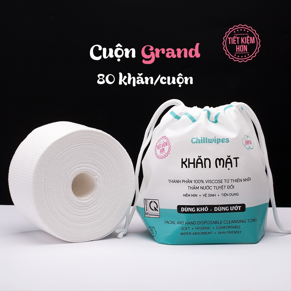 Khăn mặt khô Chillwipes dùng 1 lần, mềm mịn - vệ sinh - tiện dụng