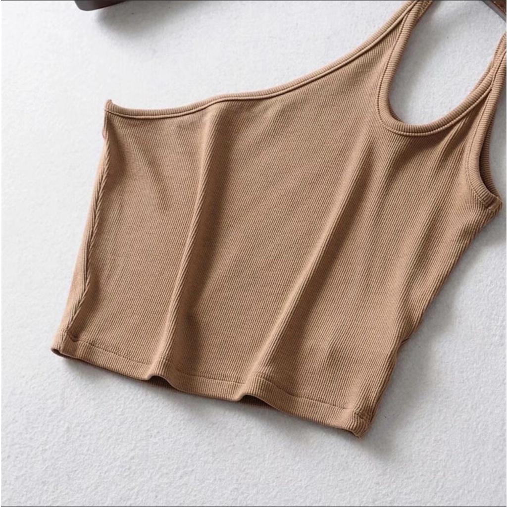 ÁO 2 DÂY CROTOP LỆCH CÁ TÍNH