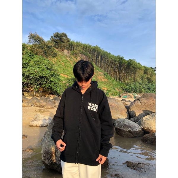 Hoodie dây kéo wokk