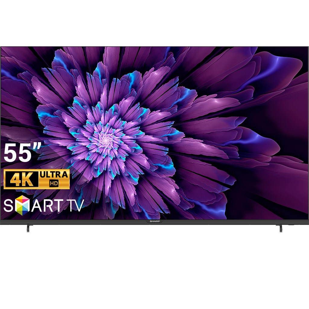 Smart Tivi Sharp 4K 55 inch 4T-C55CJ2X  Kho ứng dụng phong phú:FptPlay,Zing TV,ClipTV,...,hỗ trợ Youtube - Netflix,...