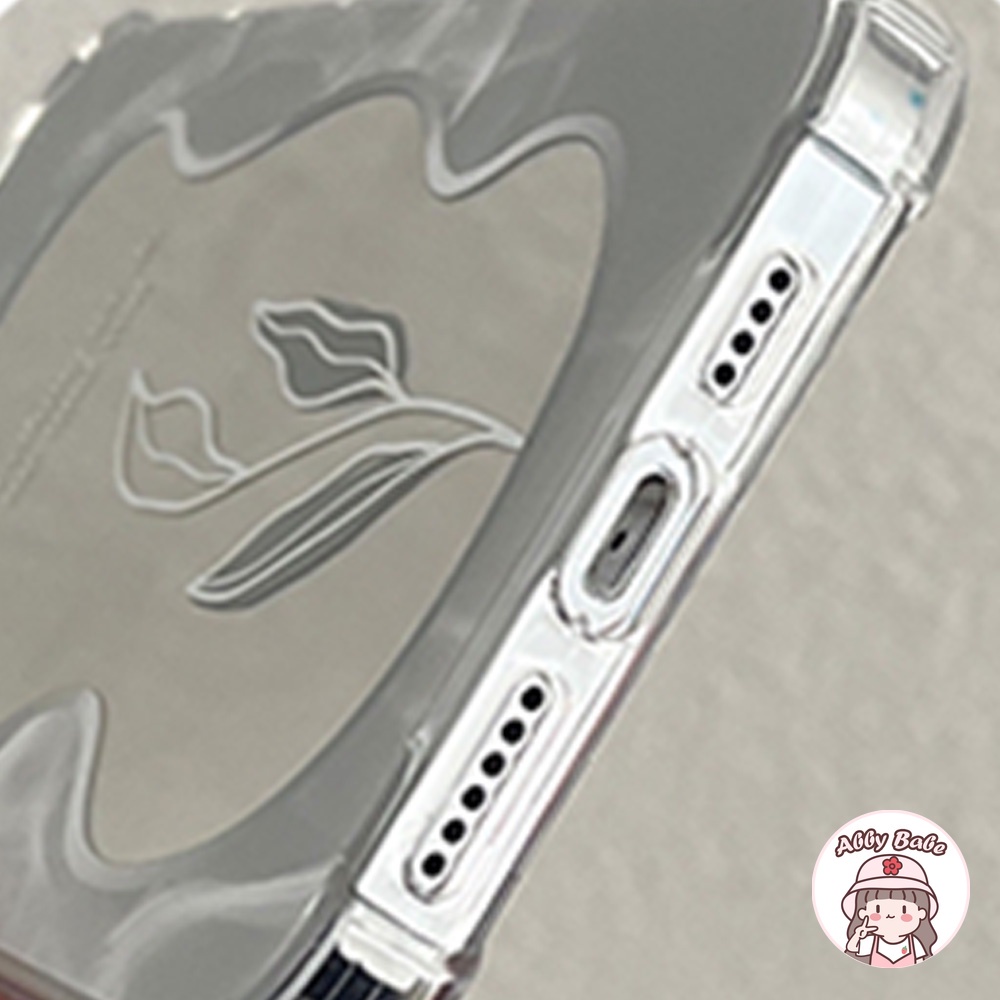 Ốp Điện Thoại TPU Mềm Mỏng Chống Sốc Phối Gương Trang Điểm Lá Cây Đơn Giản Cho IP 13 12 11 Pro Max XR 8 7 Plus